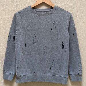 Cat & Jack Boy Pullover Sweatshirt Thunderbolt Print Size L 10/12
